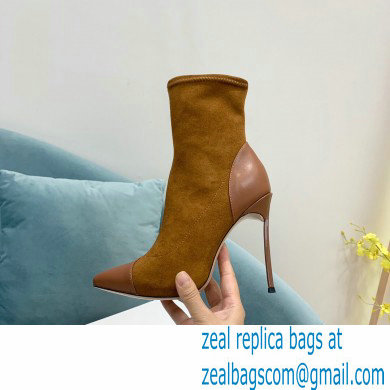 Casadei Heel 12cm Blade Leather ankle boots Suede Brown 2022