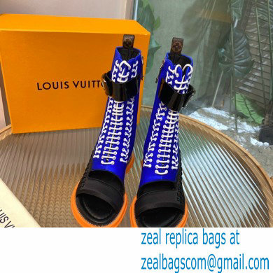 Louis Vuitton Satin Moonlight Half Boots Blue 2022