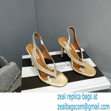 Aquazzura Heel 10.5cm Izzy Plexi Sandals Beige 2023