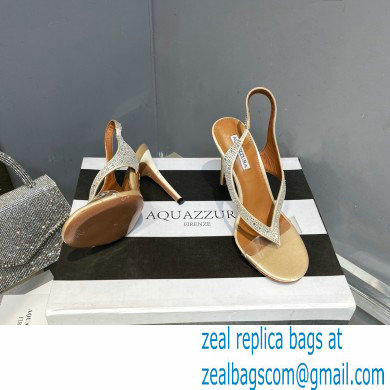 Aquazzura Heel 10.5cm Izzy Plexi Sandals Beige 2023