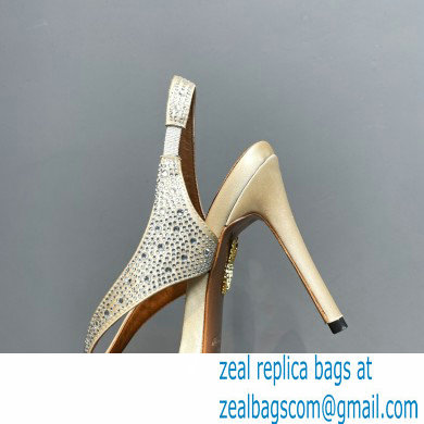 Aquazzura Heel 10.5cm Izzy Plexi Sandals Beige 2023