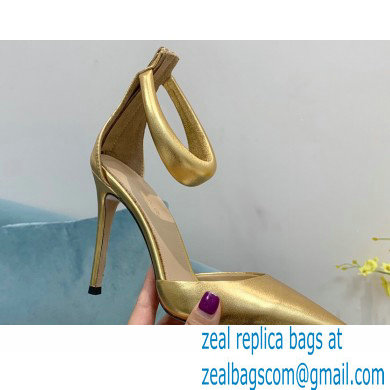 Gianvito Rossi Heel 10.5cm Bijoux Pumps Leather Gold 2023