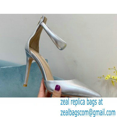 Gianvito Rossi Heel 10.5cm Bijoux Pumps Leather Silver 2023