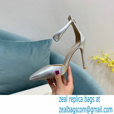 Gianvito Rossi Heel 10.5cm Bijoux Pumps Leather Silver 2023