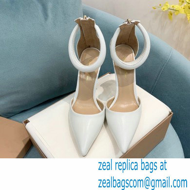 Gianvito Rossi Heel 10.5cm Bijoux Pumps Leather White 2023