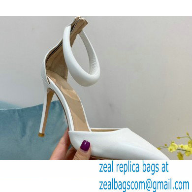 Gianvito Rossi Heel 10.5cm Bijoux Pumps Leather White 2023