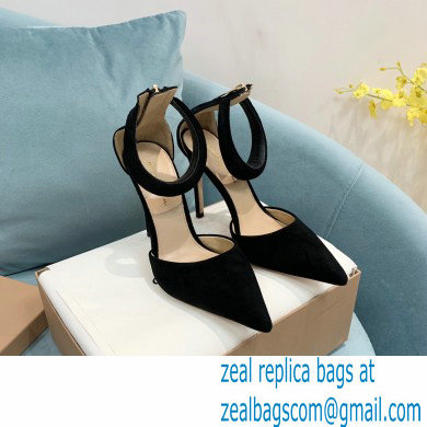 Gianvito Rossi Heel 10.5cm Bijoux Pumps Suede Black 2023