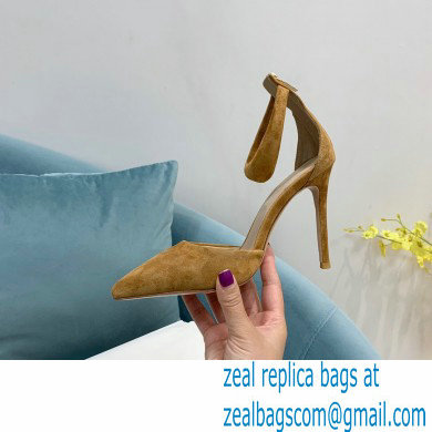 Gianvito Rossi Heel 10.5cm Bijoux Pumps Suede Brown 2023