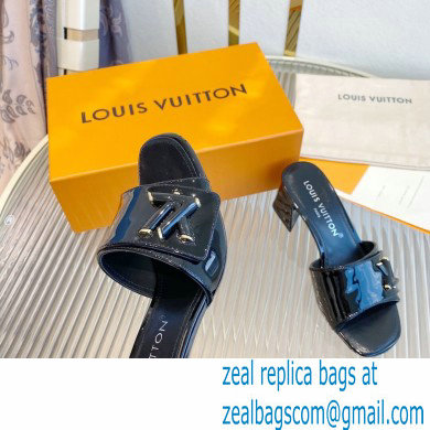 Louis Vuitton Heel 5.5cm Shake Mules in Patent calf leather Black 2023