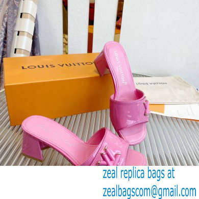 Louis Vuitton Heel 5.5cm Shake Mules in Patent calf leather Pink 2023