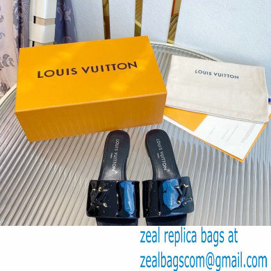 Louis Vuitton Shake Flat Mules in Patent calf leather Black 2023