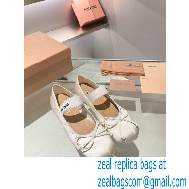 Miu Miu satin Ballerinas white 2023