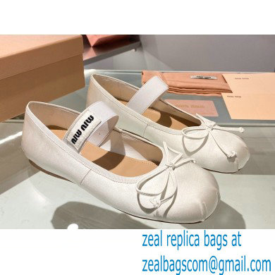 Miu Miu satin Ballerinas white 2023