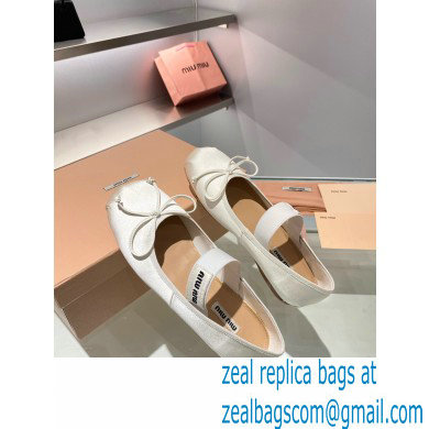 Miu Miu satin Ballerinas white 2023