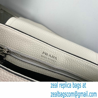 Prada leather shoulder Bag 1BD293 White 2023