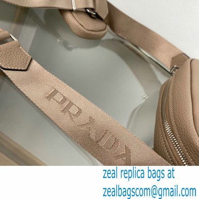 Prada leather shoulder Bag 1BH182 Gray 2023