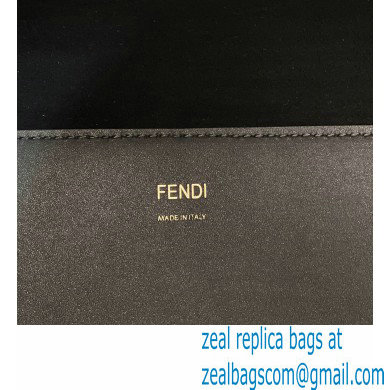 Fendi leather and elaphe Sunshine Medium shopper Bag Dark Gray 2023