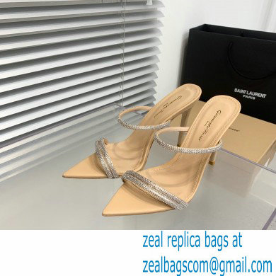 Gianvito Rossi Heel 10.5cm CANNES Sandals Beige with crystals 2023