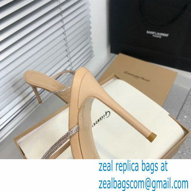 Gianvito Rossi Heel 10.5cm CANNES Sandals Beige with crystals 2023