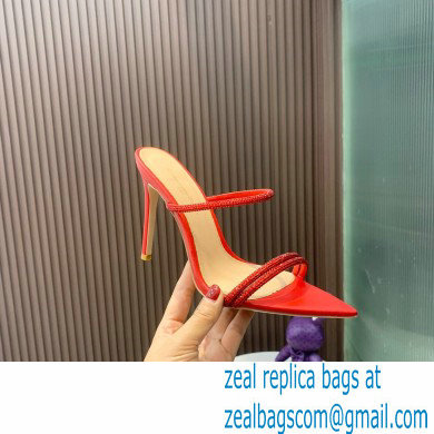 Gianvito Rossi Heel 10.5cm CANNES Sandals Red with crystals 2023