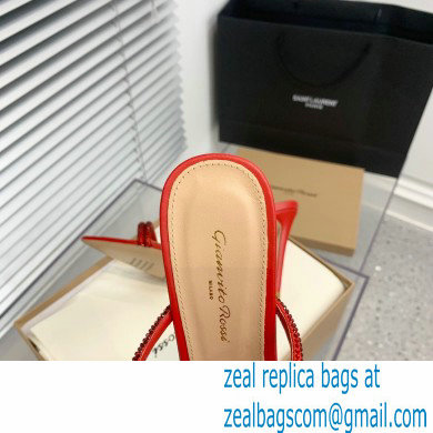 Gianvito Rossi Heel 10.5cm CANNES Sandals Red with crystals 2023