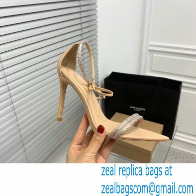 Gianvito Rossi Heel 10.5cm MONTECARLO Sandals Beige with crystals 2023