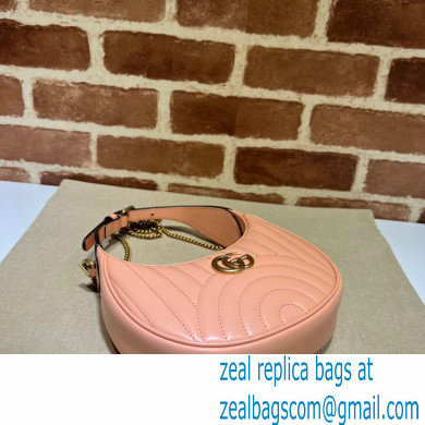 Gucci GG Marmont half-moon-shaped mini bag 699514 Peach 2023 - Click Image to Close