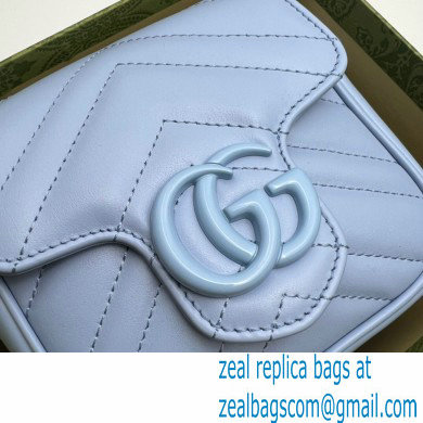 Gucci GG Marmont matelasse belt bag 739599 Blue 2023 - Click Image to Close