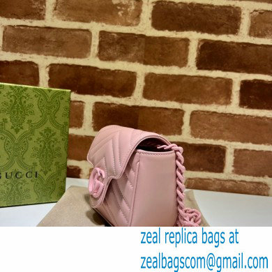 Gucci GG Marmont matelasse belt bag 739599 Pink 2023 - Click Image to Close