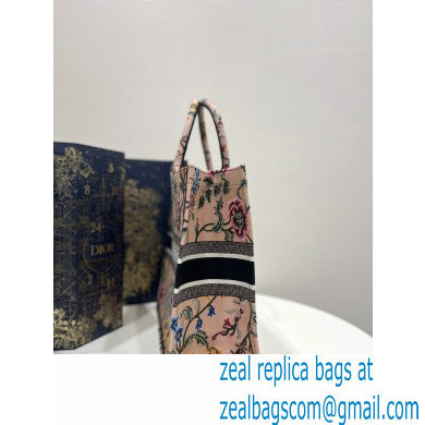 dior Natural Multicolor Raffia Embroidered with Dior Petites Fleurs large book tote bag 2023