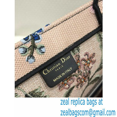 dior Natural Multicolor Raffia Embroidered with Dior Petites Fleurs large book tote bag 2023