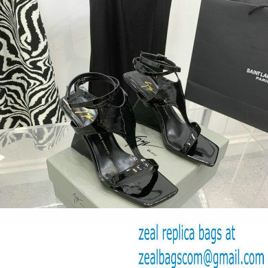 Giuseppe Zanotti Heel 8.5cm Tutankamon patent leather sandals Black 2023