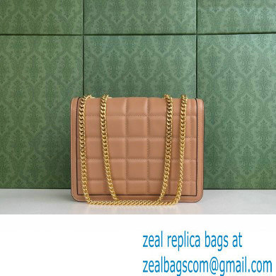 Gucci Deco small shoulder bag 740834 in quilted Leather Beige 2023