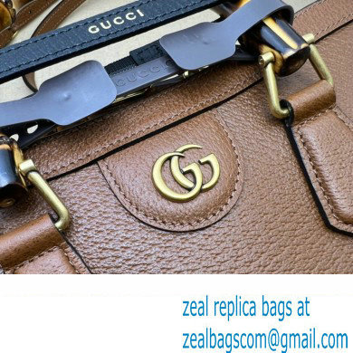 Gucci leather Diana small shoulder bag 735153 Brown 2023