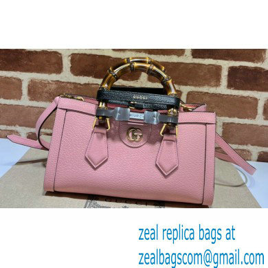 Gucci leather Diana small shoulder bag 735153 Pink 2023