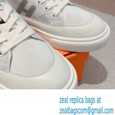 Hermes Knit and calfskin Deep Women/Men Sneakers 03 2023