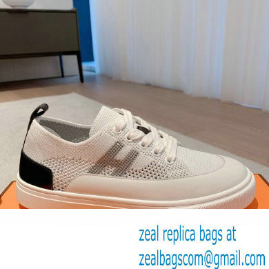 Hermes Knit and calfskin Deep Women/Men Sneakers 03 2023