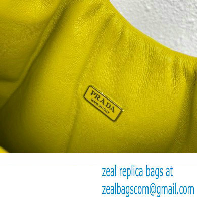 Prada Medium padded Soft nappa leather bag 1BG413 Yellow 2023