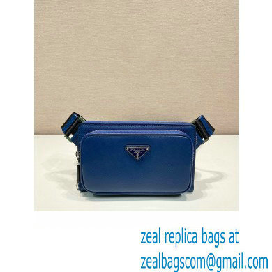 Prada Saffiano leather belt bag 2VH156 royal blue 2023