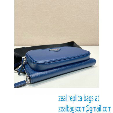 Prada Saffiano leather belt bag 2VH156 royal blue 2023