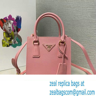 Prada Saffiano leather handbag 1BA358 Pink 2023