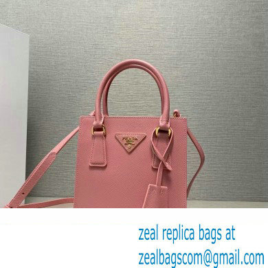 Prada Saffiano leather handbag 1BA358 Pink 2023