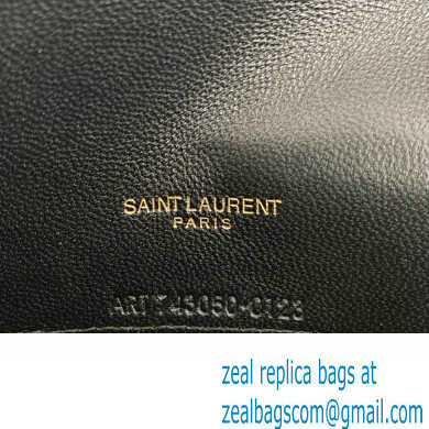 Saint Laurent cassandre envelope chain wallet in smooth leather 743050 Black/Gold