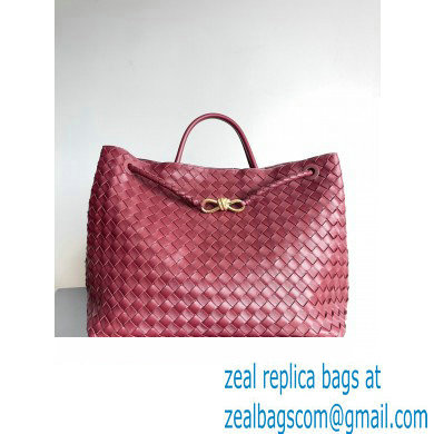 Bottega Veneta Large Andiamo Top Handle Bag in Intrecciato Leather 743575 barolo 2023