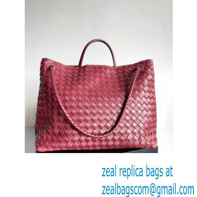 Bottega Veneta Large Andiamo Top Handle Bag in Intrecciato Leather 743575 barolo 2023