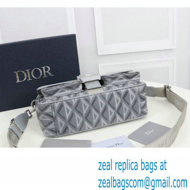 Dior Hit The Road Bag with Strap in Gray CD Diamond Canvas