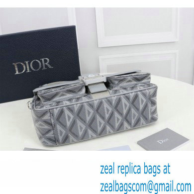 Dior Hit The Road Bag with Strap in Gray CD Diamond Canvas