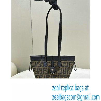 Fendi Origami Mini bag Brown FF jacquard fabric that can be transformed 2024