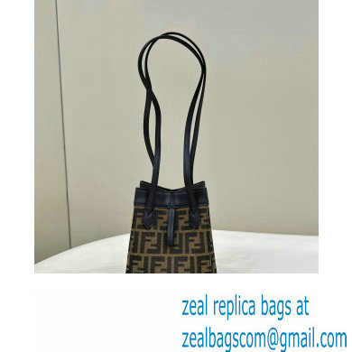 Fendi Origami Mini bag Brown FF jacquard fabric that can be transformed 2024