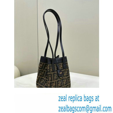 Fendi Origami Mini bag Brown FF jacquard fabric that can be transformed 2024